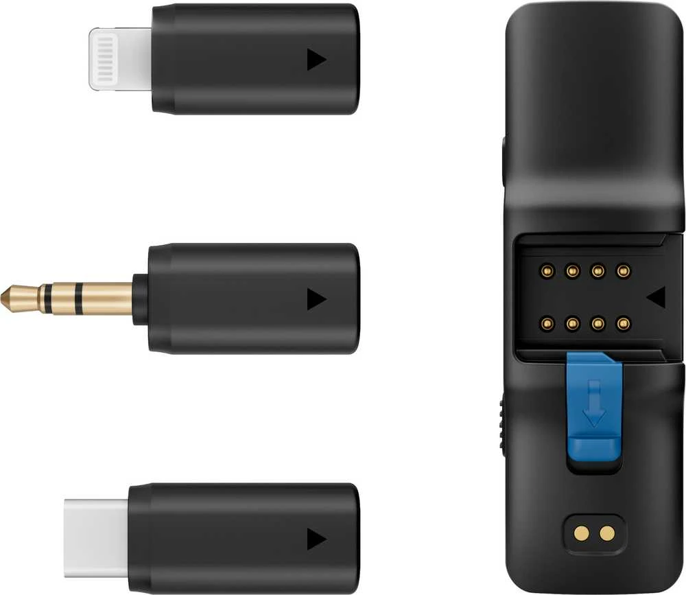 BOYA BOYALINK V2.0 belaidžiai mikrofonai 2.4GHZ USB-C - Juodas