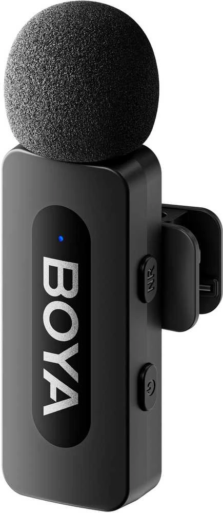 Mikrofonas BOYA BY-V1 V2.0 belaidis 2.4GHz - juoda
