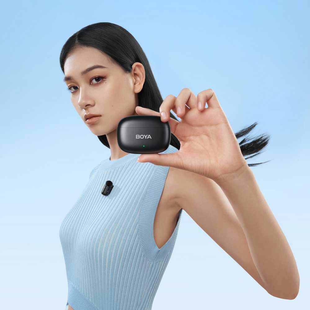 „Boya“ belaidis mikrofonas „mini-12 Lightning“/USB-C, juodas | „Boya“