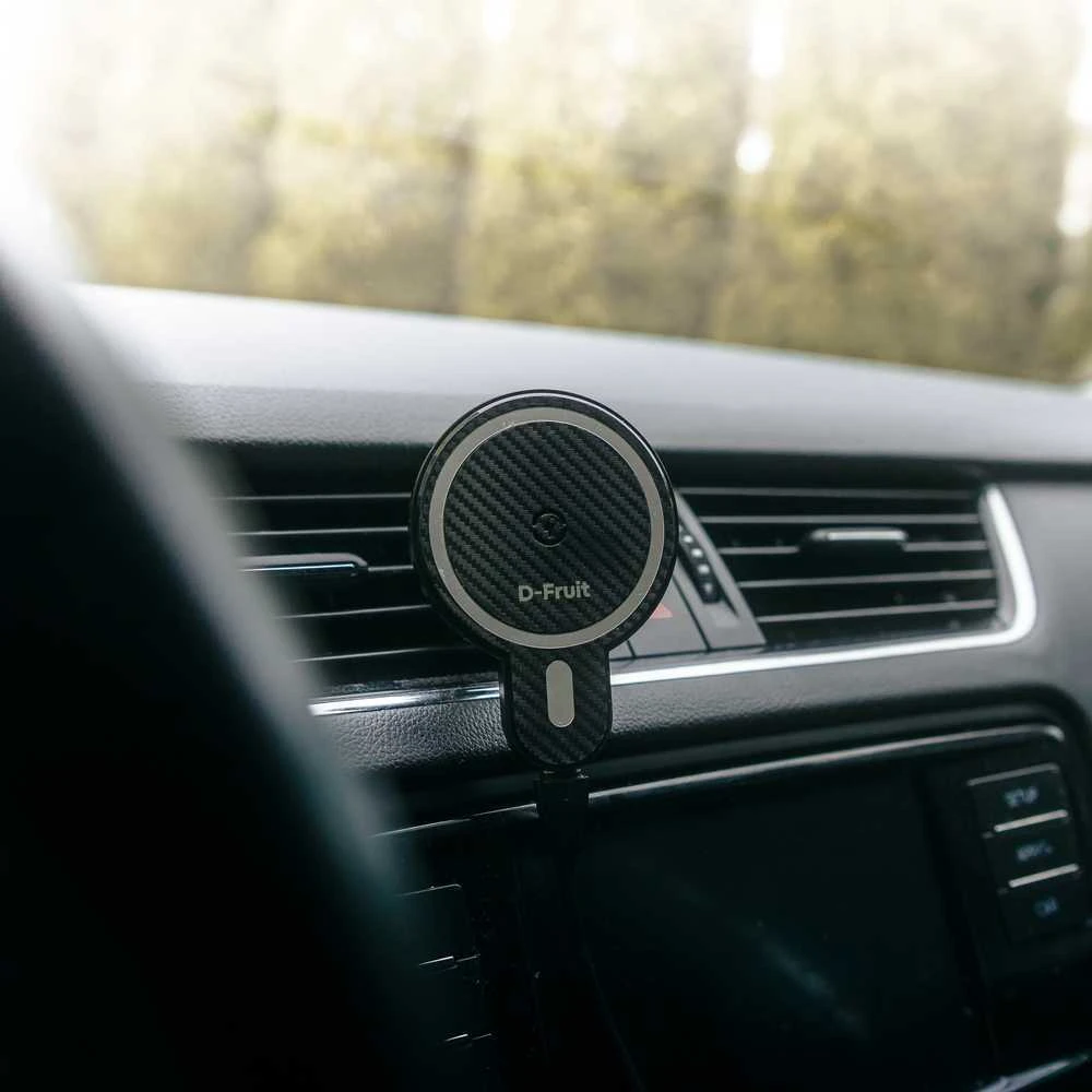 D-Fruit telefono laikiklis automobilyje + belaidis įkroviklis Magnetic 15W (DF109)