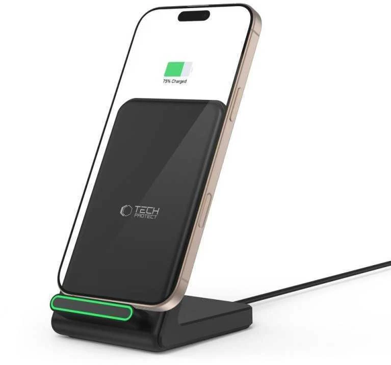 Tech-Protect QI15W-A40 Wireless Charger - Juodas