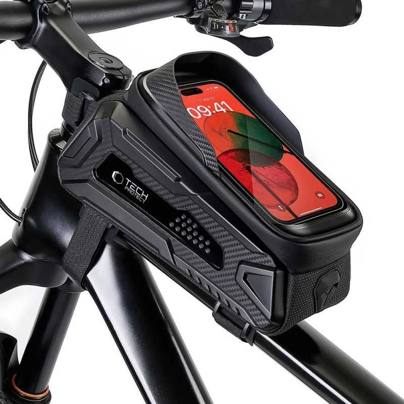 L Tech-Protect V2 Universal Bike Mount Dviračio krepšys, juodos spalvos