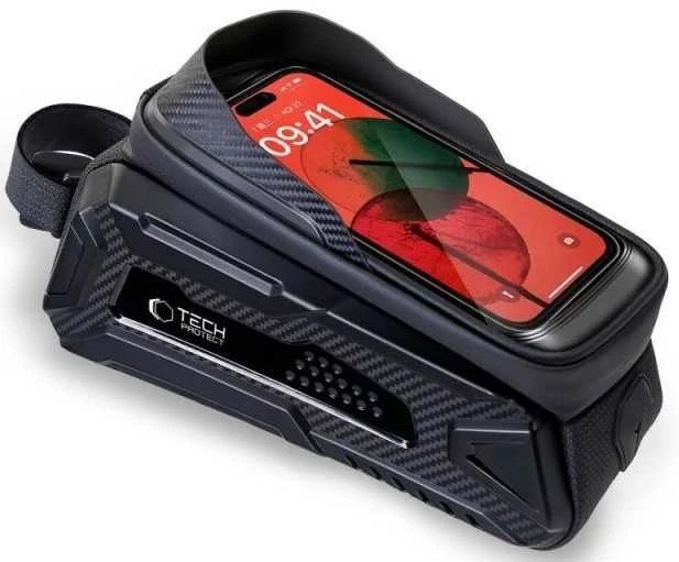 L Tech-Protect V2 Universal Bike Mount Dviračio krepšys, juodos spalvos