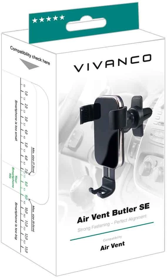 Vivanco automobilio telefono laikiklis Air Vent Butler SE (63259)