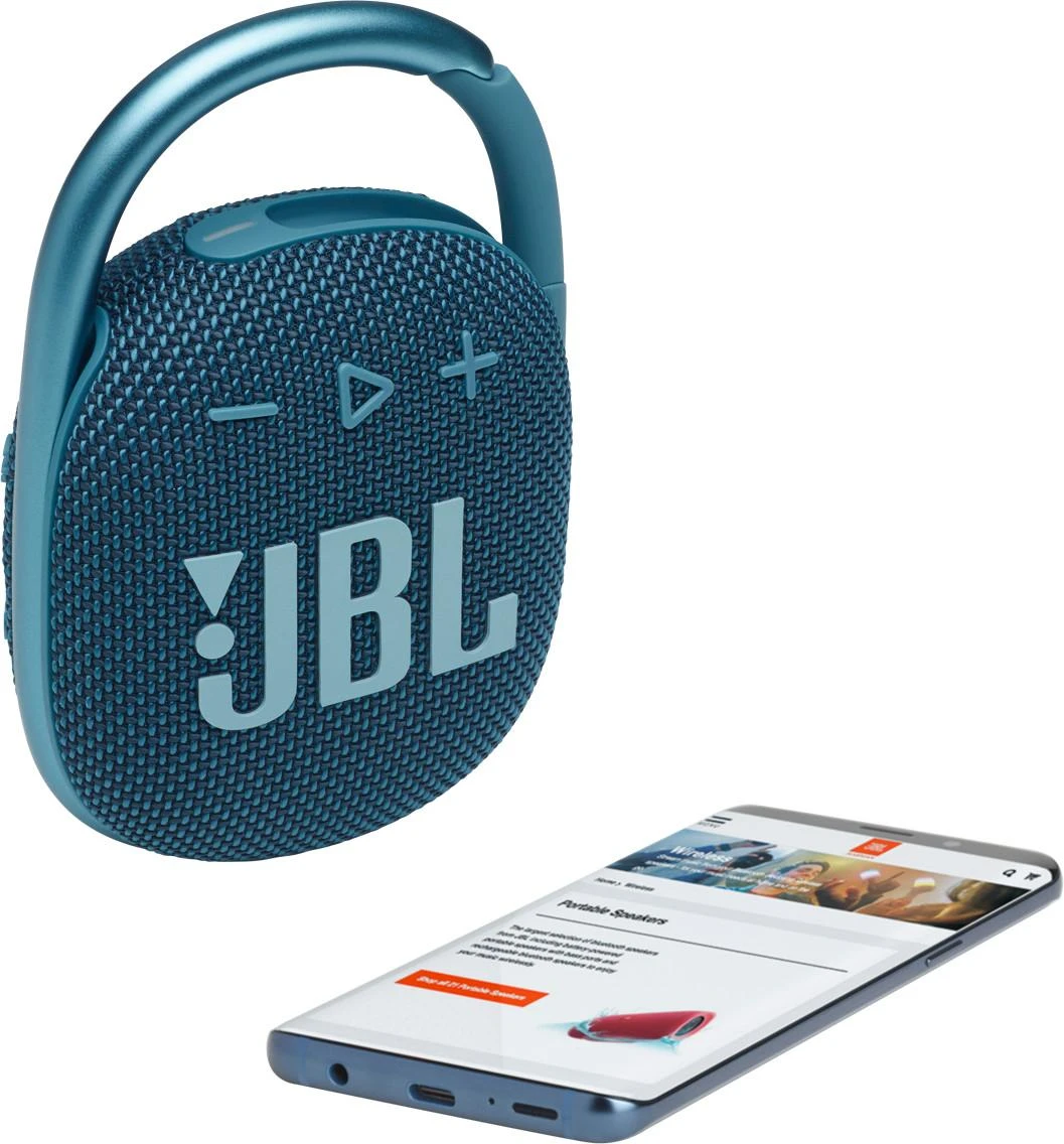 JBL Clip 4 nešiojama vandeniui atspari kolonėlė, Mėlyna