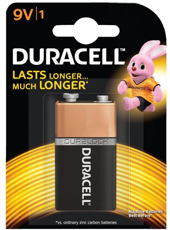 Baterijos DURACELL 9V, LR61, 1vnt