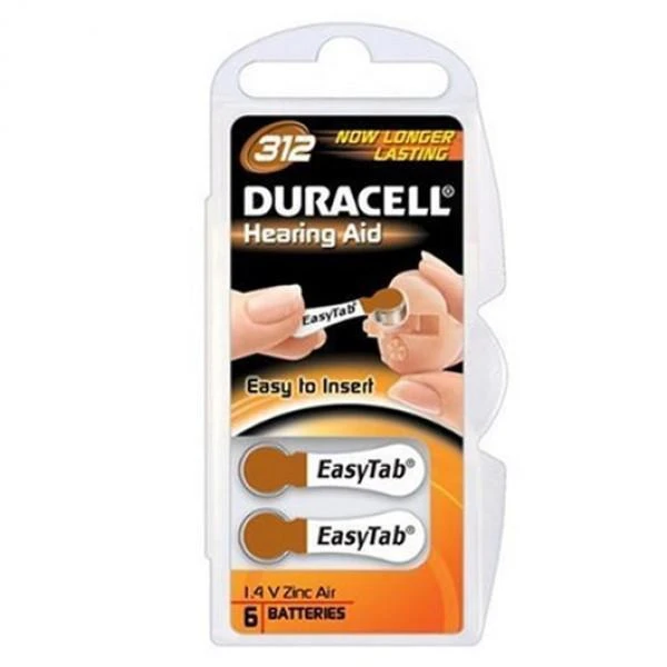 Duracell | A312/DA312/ZL312 | Zinc air cells | 6 pc(s)