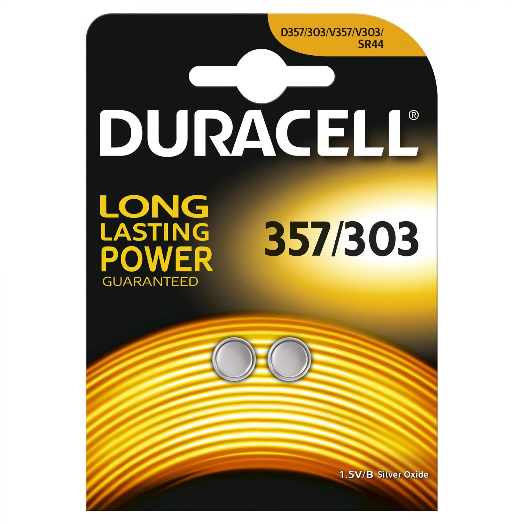 Duracell 303/357 baterijos pakuotėje