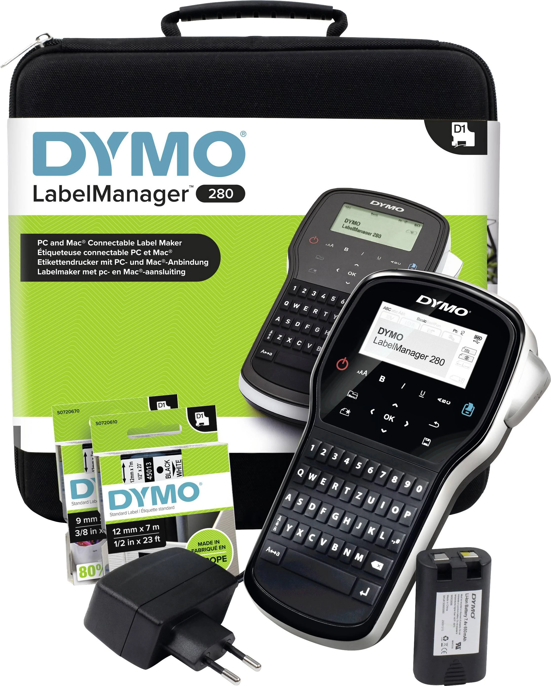 Spausdintuvas labels DYMO Label manager 280 komplektas walizkowy S0968990 (Thermal transfer, USB)