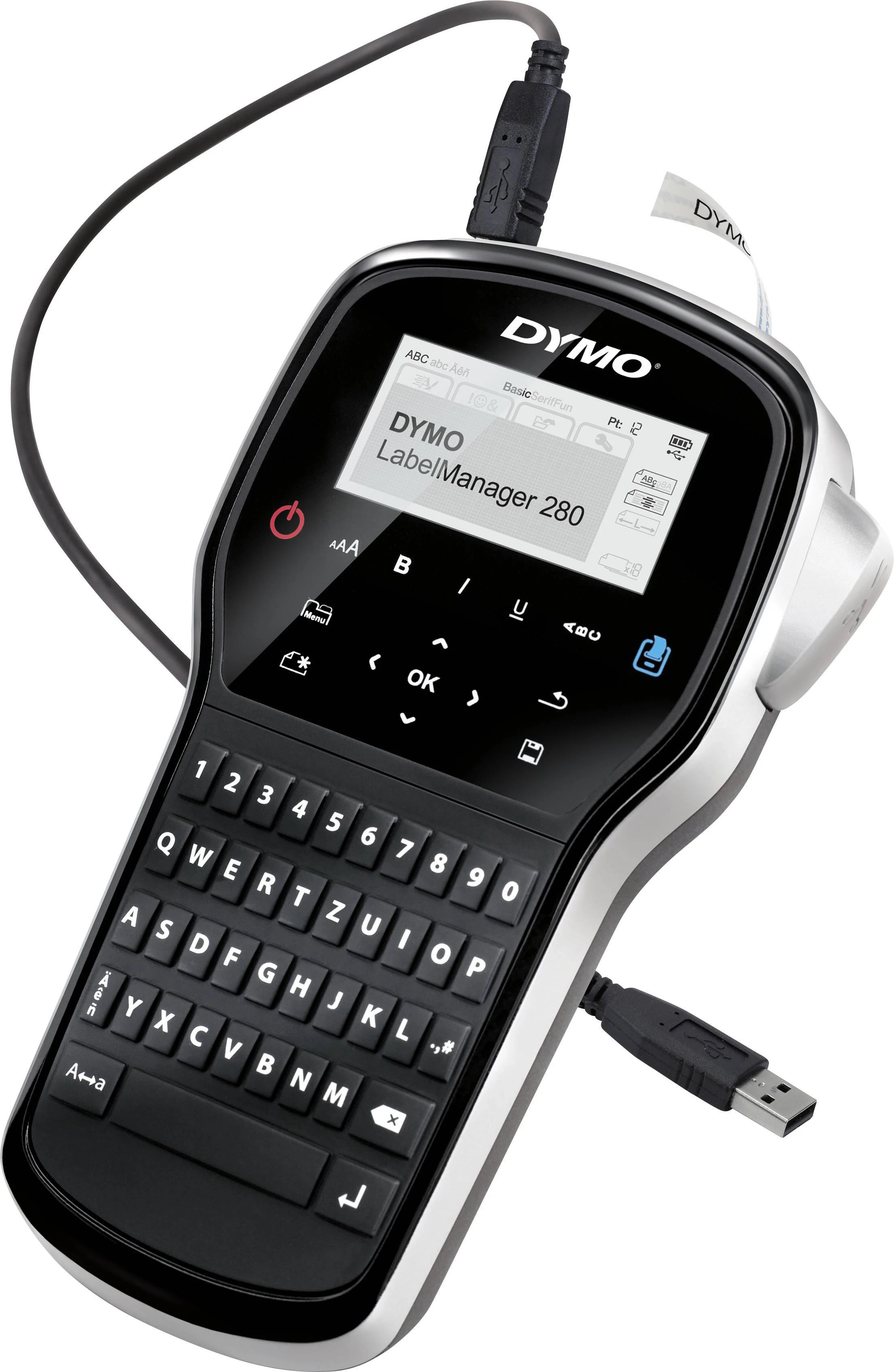 Spausdintuvas labels DYMO Label manager 280 komplektas walizkowy S0968990 (Thermal transfer, USB)
