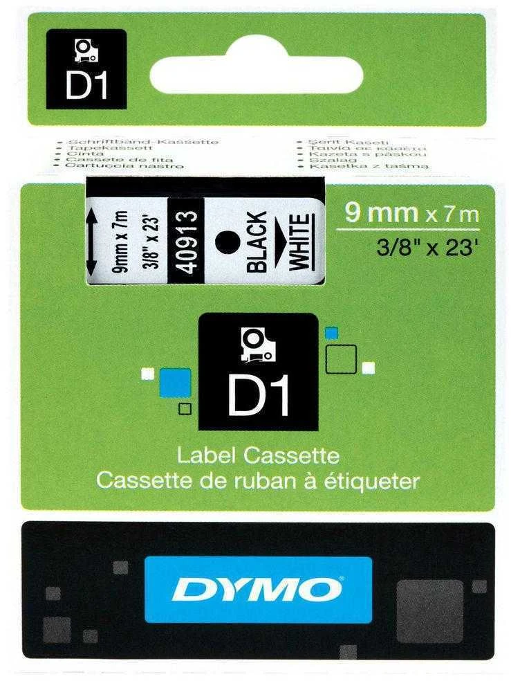Juostelė DYMO D1 9mm x 7m, juoda ant balto / S0720680 40913