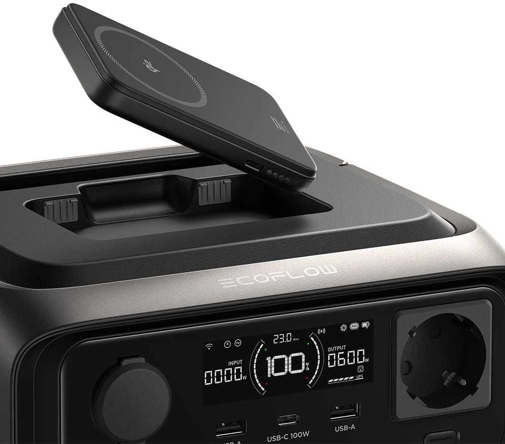 „EcoFlow River 3 Max Plus“ 858 Wh maitinimo stotis (belaidė)