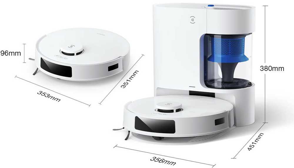 Ecovacs DEEBOT N20 PLUS dulkių siurblys-robotas, Baltas
