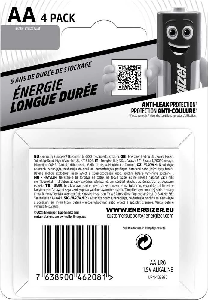 „Energizer“ baterija Everyday AA CP4