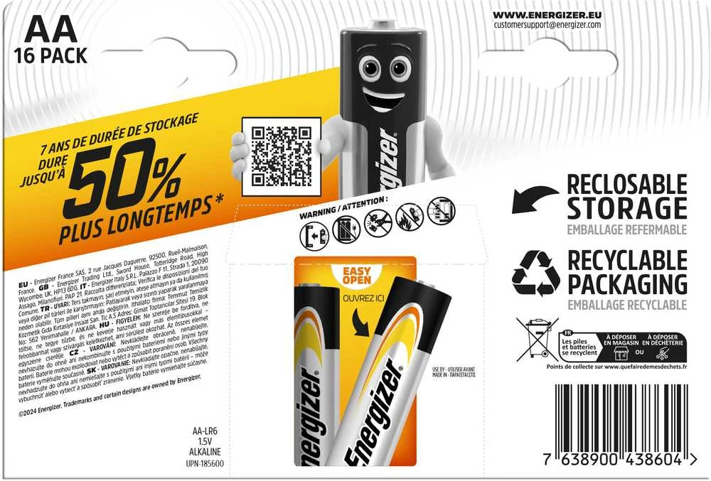 Energizer Power AA 16 pack Hanging