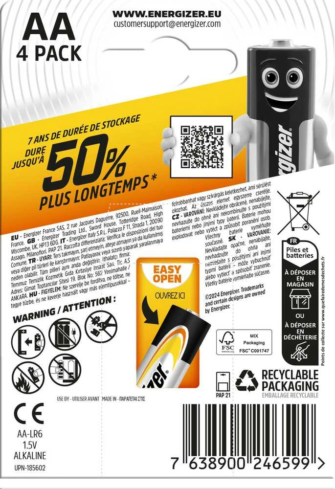 Energizer | AA/LR6 | Alkaline Power | 4 pc(s)