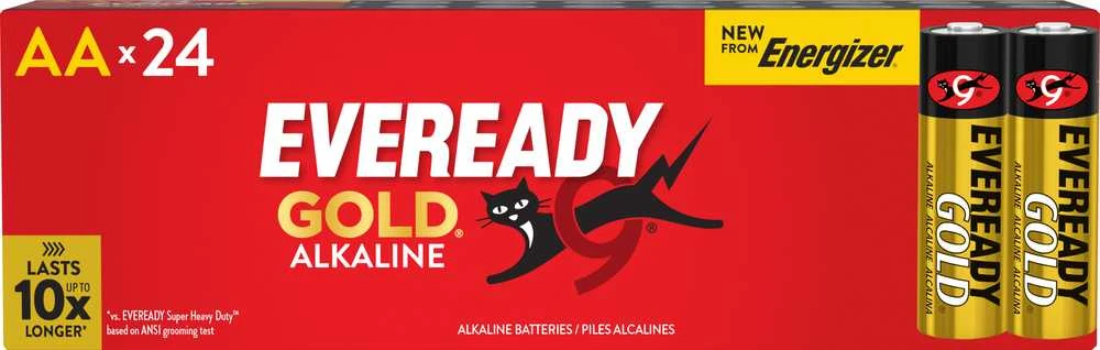 Eveready Gold AA baterijų pakuotė 24 vnt.