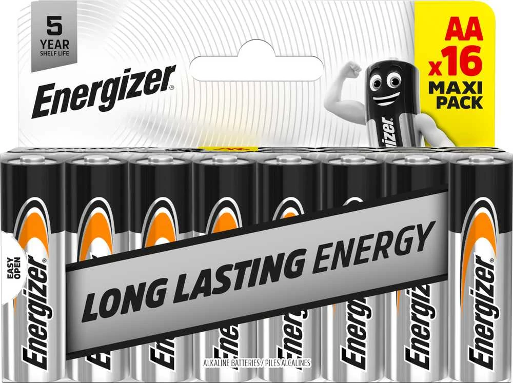 Energizer AA baterijų pakuotė 16 vnt