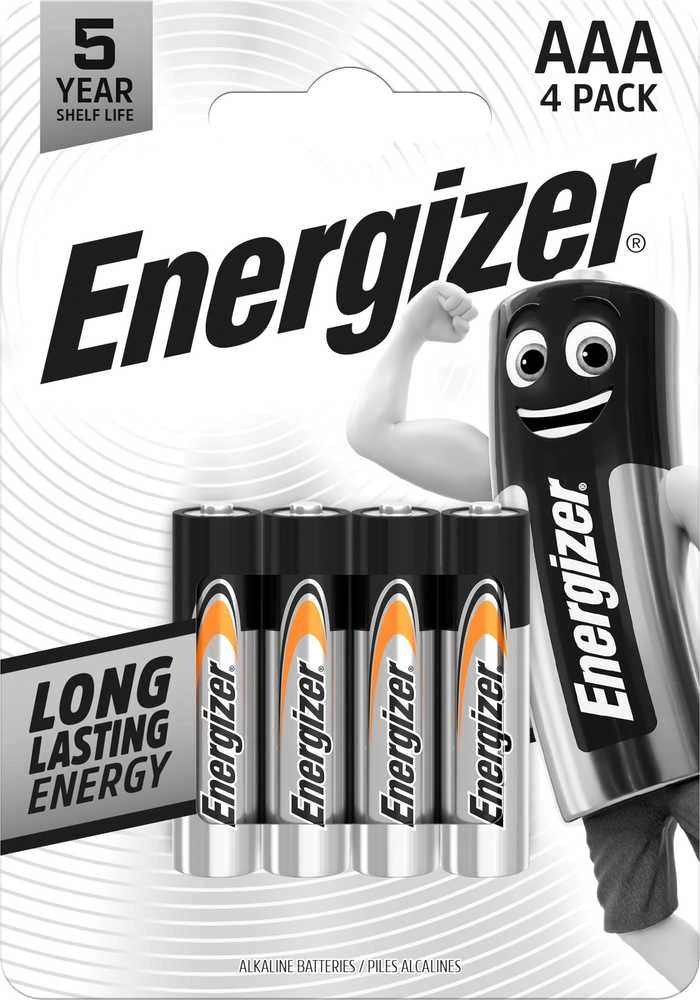 Energizer LR03/4 Everyday AAA 4 šarminių baterijų pakuotė