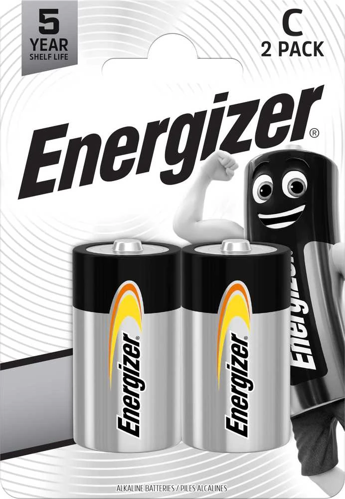 Energizer C tipo baterijų pakuotė, 2 vnt.