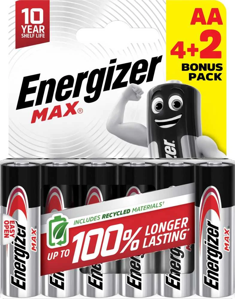 ENERGIZER MAX ALKALINE AA X6