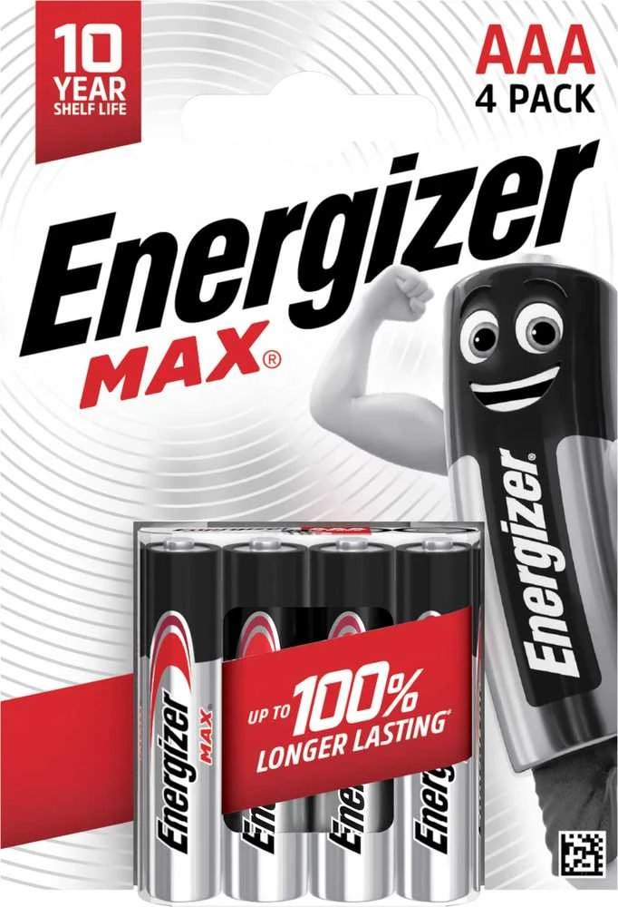 Baterijos - Energizer Max AAA LR03, 4 Vnt.