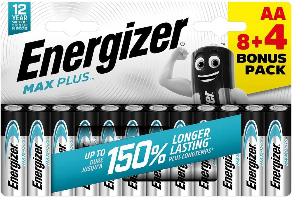 Energizer AA baterijų pakuotė 8+4