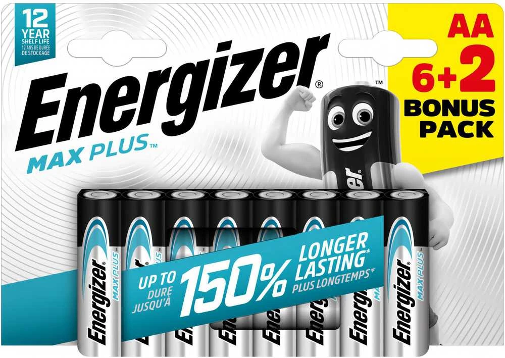 Energizer AA baterijos 8 vnt. pakuotė