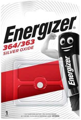Energizer 364/363 sidabro oksido baterija pakuotėje