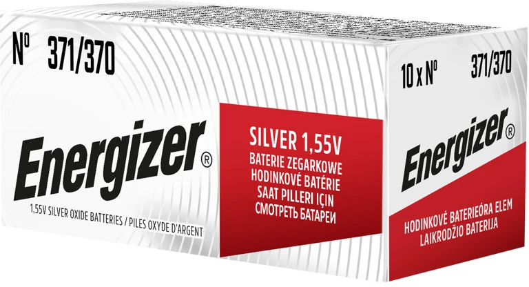 Energizer 371/370 sidabro oksido baterijų pakuotė