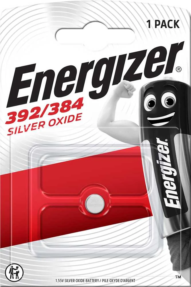 Sidabro oksido baterija 392/384 (SR41,LR41, AG3, L736, V3GA) 1.5V 47mAh ENERGIZER