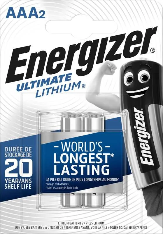 Energizer Ultimate Lithium AAA 2 pakuotė