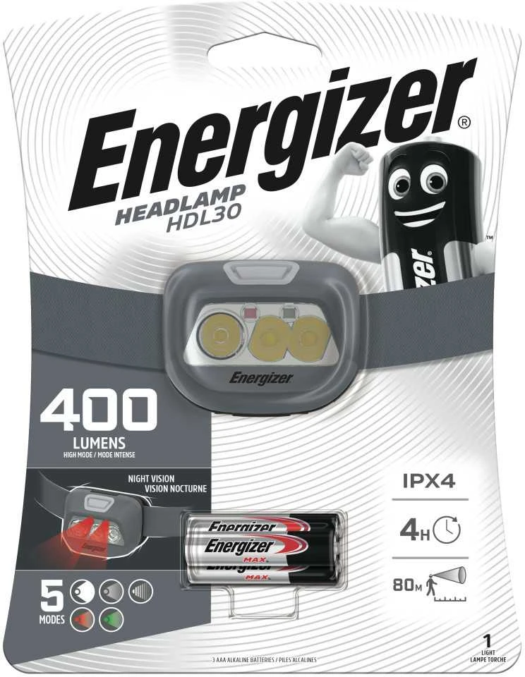 ENERGIZER BLYBINĖS PRIEKINIS ŽIBINTAS HDL30 3AAA 400 lm