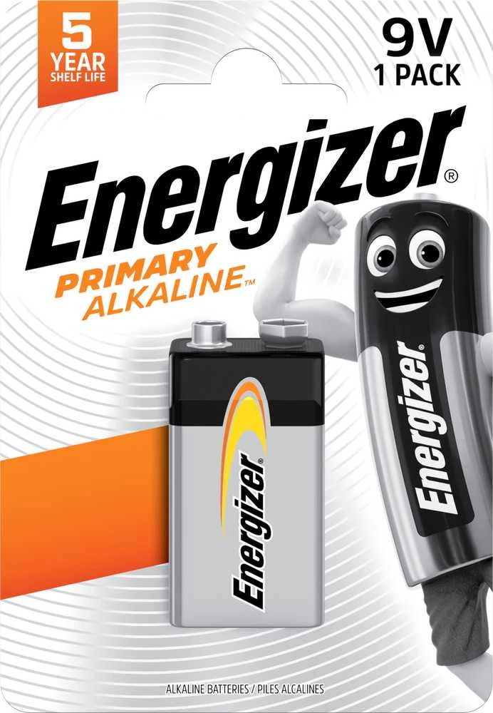 Energizer 9V šarminė baterija pakuotėje