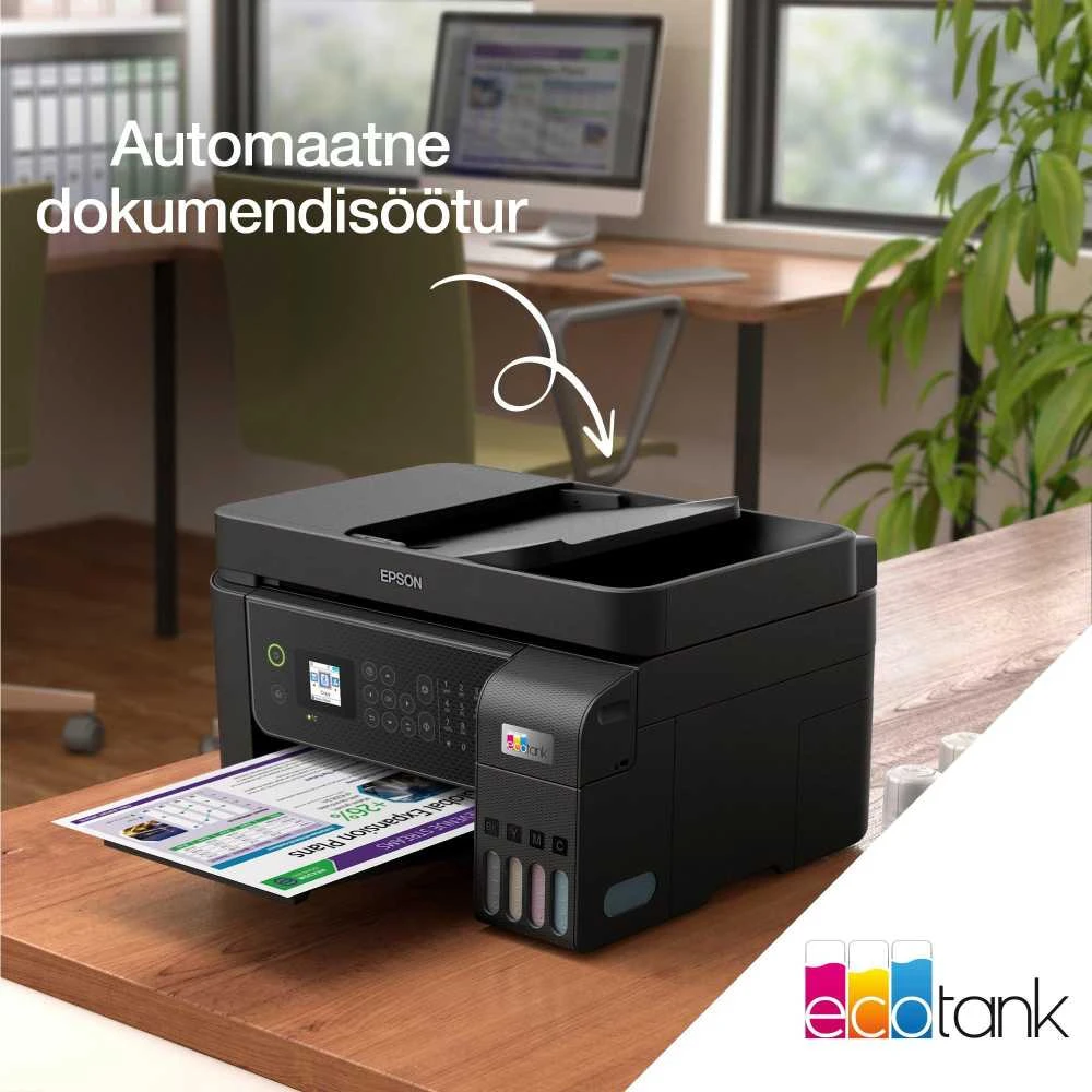 Spausdintuvas Epson | Daugiafunkcinis printers | EcoTank L5310 | Inkjet | Spalvotas | A4 | Wi-Fi | Juodas