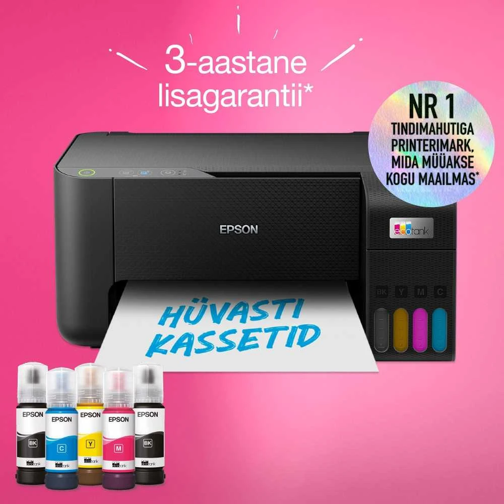Daugiafunkcinis spausdintuvas Epson EcoTank L3230 Inkjet | Spalvotas | All-in-one | A4 | Juodas/Akcija CashBack 30eur