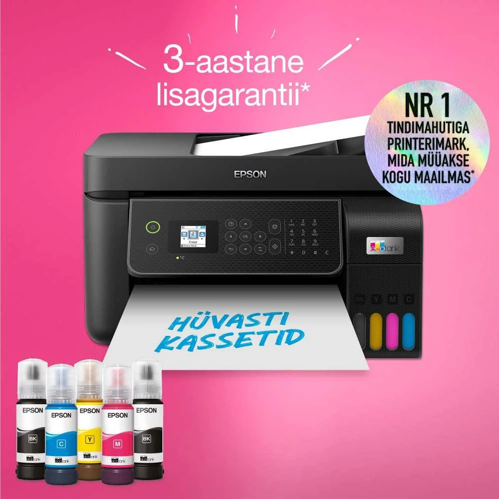 Spausdintuvas Epson | Daugiafunkcinis printers | EcoTank L5310 | Inkjet | Spalvotas | A4 | Wi-Fi | Juodas
