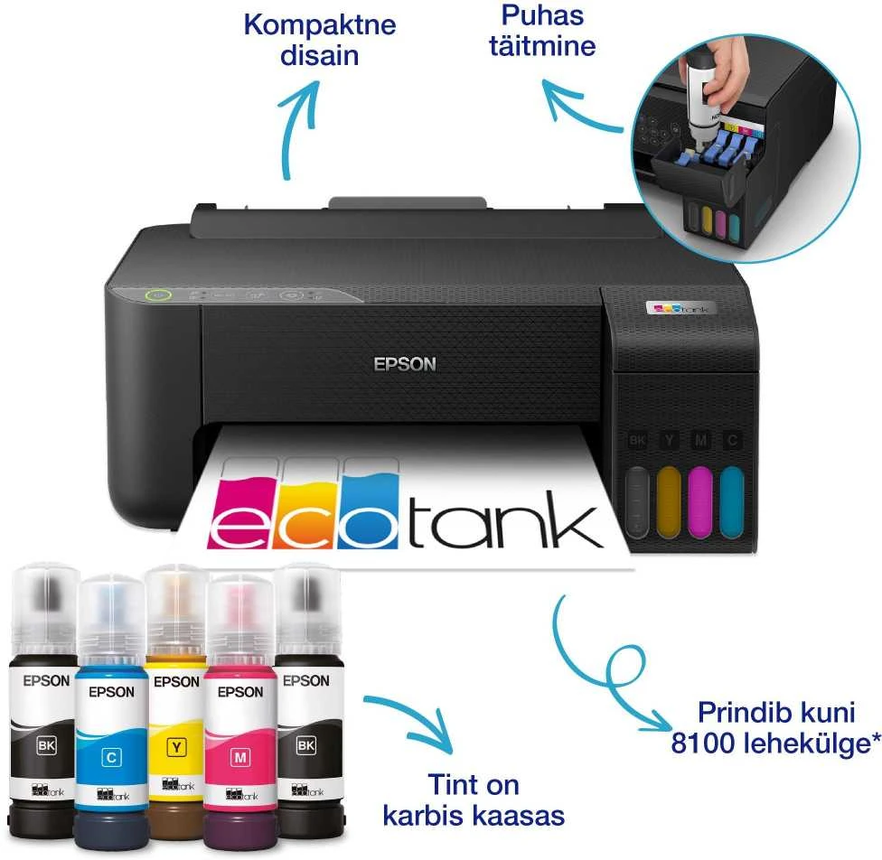 Spausdintuvas Epson L1270 | Spalvotas | Inkjet | Wi-Fi | Juodas