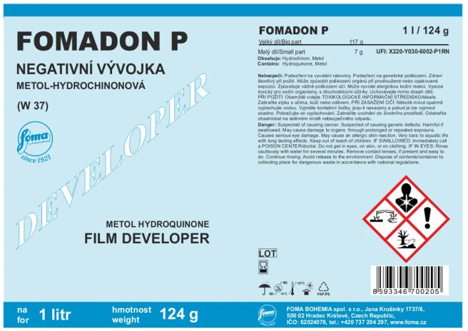 Juostos Ryškalas - Foma Fomadon P (W37) 1 L