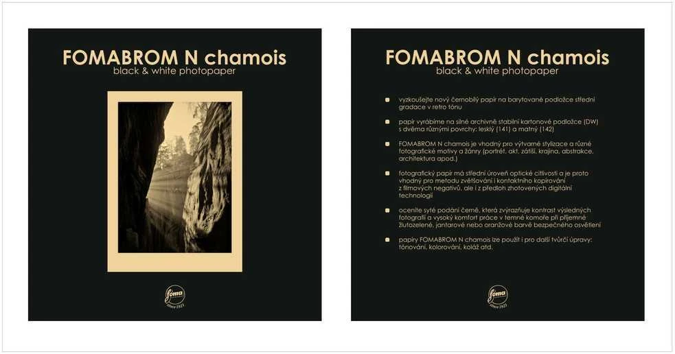 Foma fotopopierius Fomabrom 141 N Chamois 30,5x40,6cm 10 lapų