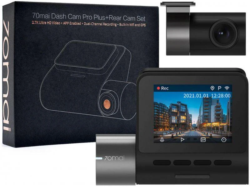 Vaizdo registratorius 70mai Dash Cam Pro Plus+ (A500s) su RC06 galinio vaizdo kamera