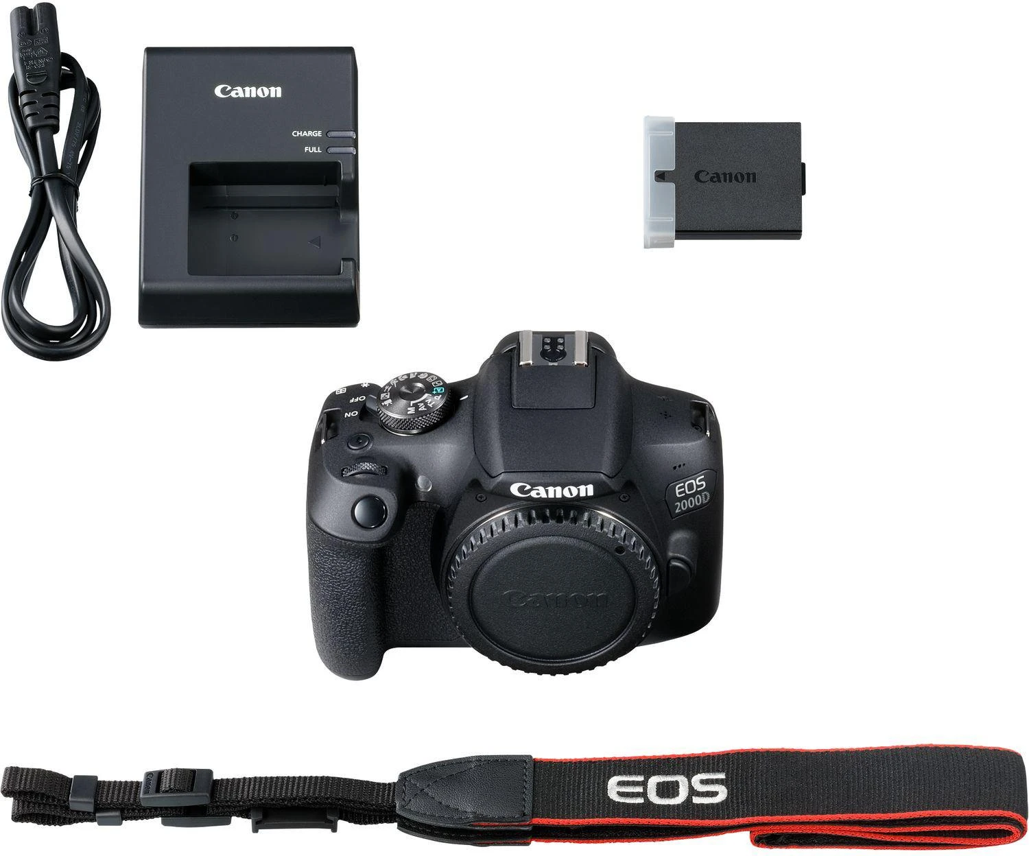 Canon EOS 2000D BK BODY EU26 SLR fotoaparato korpusas 24,1 MP CMOS 6000 x 4000 pikseliai Juoda