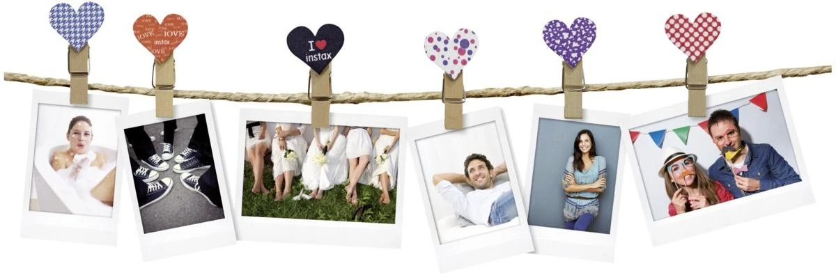 Nuotraukų rėmelis Fujifilm Instax dizaino klipai Hearts