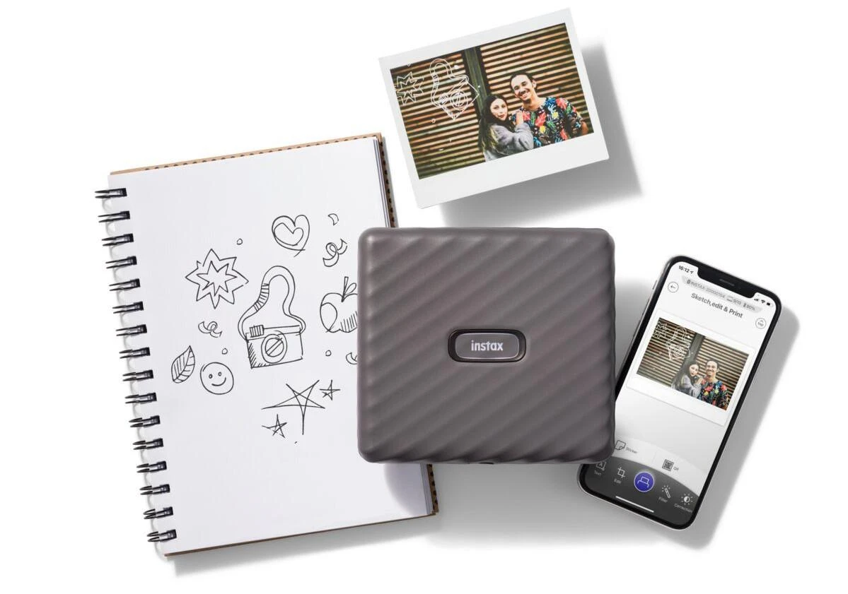 „Fujifilm Instax Link Wide“, mokos pilka