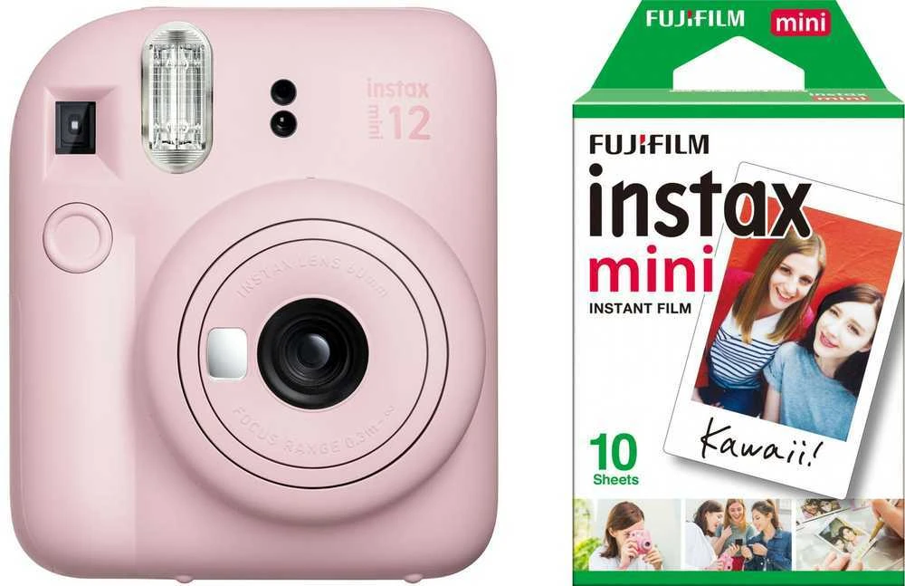 Fujifilm Momentinis fotoaparatas instax mini 12 BLOSSOM Rožinis+instax mini glossy (10pl)