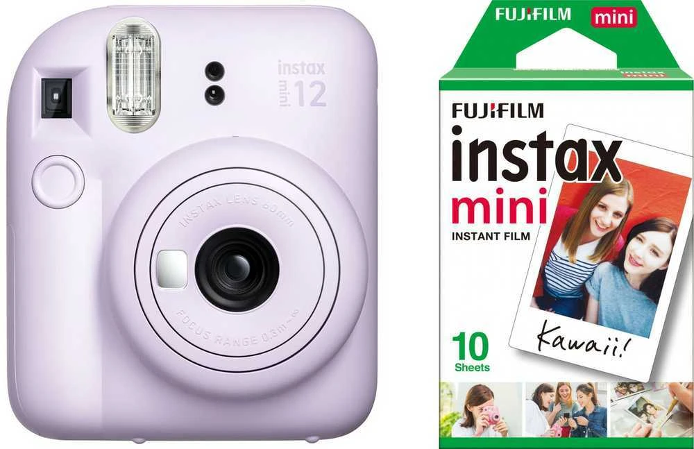 Fujifilm Momentinis fotoaparatas instax mini 12 LILAC PURPLE+instax mini glossy (10pl)