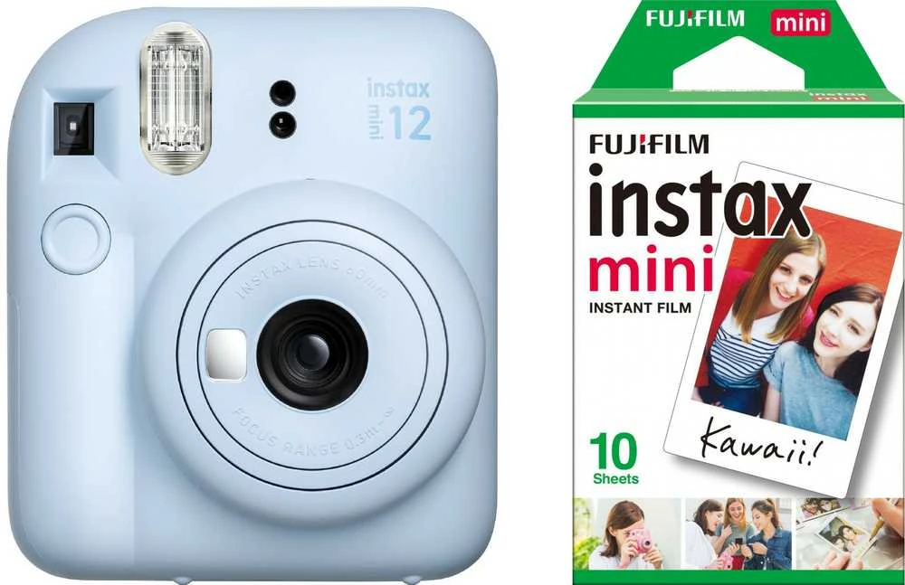 Fujifilm Momentinis fotoaparatas instax mini 12 PASTEL Mėlynas+instax mini glossy (10pl)