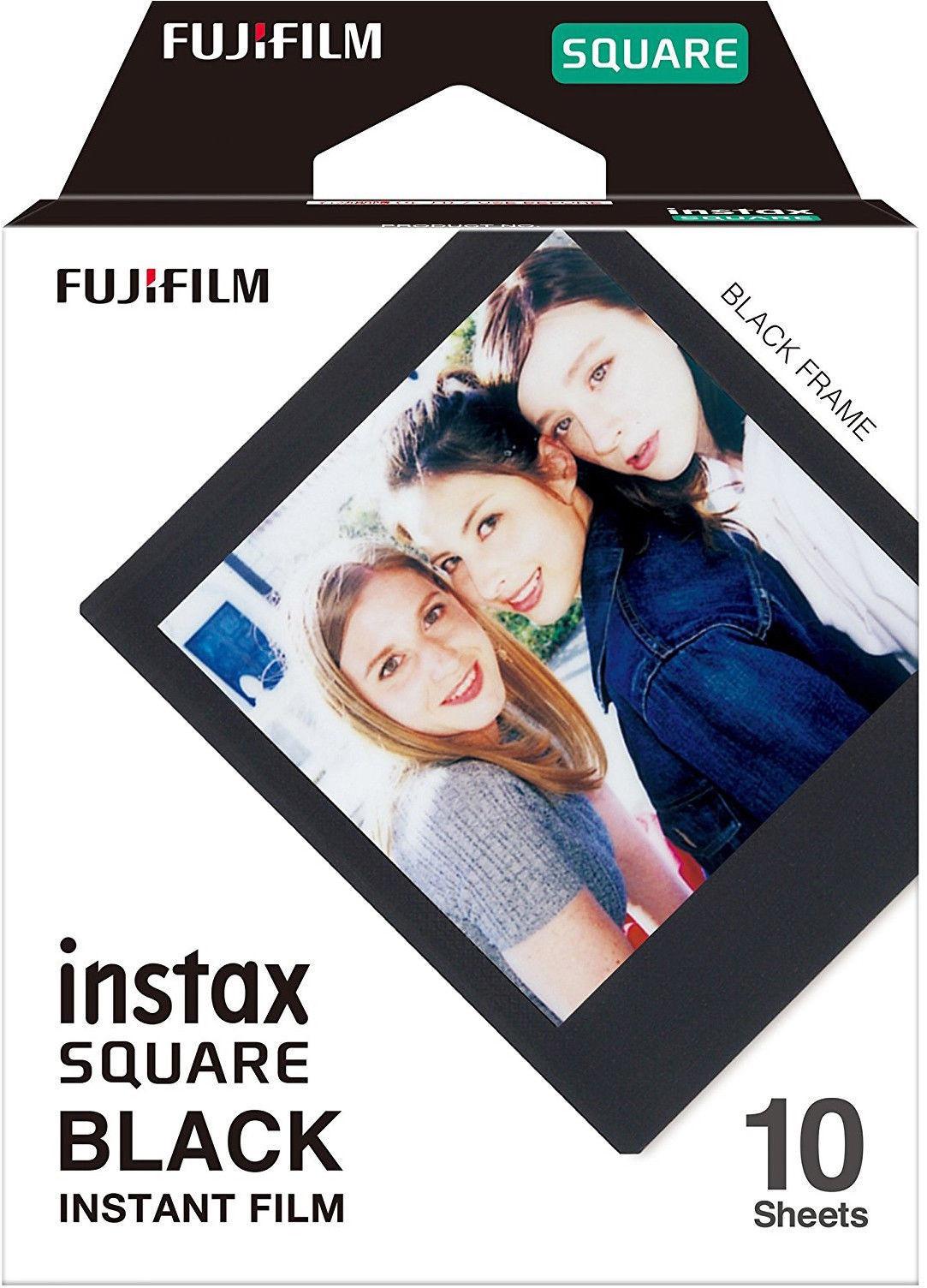Fujifilm | Instax Square Momentinis filmas Juodas | Blizgus | Kiekis 10