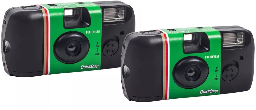 Fujifilm QuickSnap, vienkartinis fotoaparatas, su blykste. 400/135/27 (X2 vnt.)