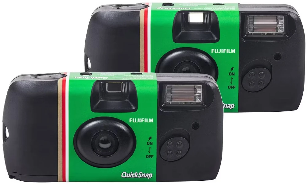 Fujifilm QuickSnap, vienkartinis fotoaparatas, su blykste. 400/135/27 (X2 vnt.)